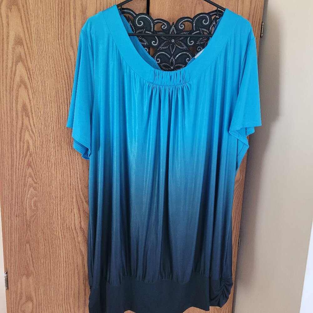 Fashion Bug Island Paradise Ombre Top - Size 3X - New with Tags